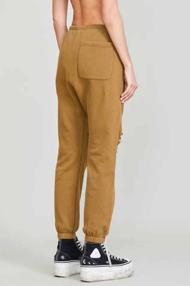 SHREDDED DROP CROTCH SWEATPANT 8211 OLIVE Women R13 Pants and Shorts