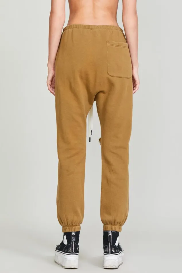 SHREDDED DROP CROTCH SWEATPANT 8211 OLIVE Women R13 Pants and Shorts