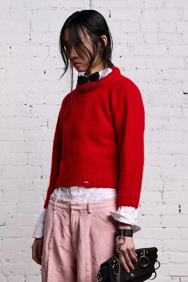 SHRUNKEN CREWNECK 8211 RED Women R13 Sweaters