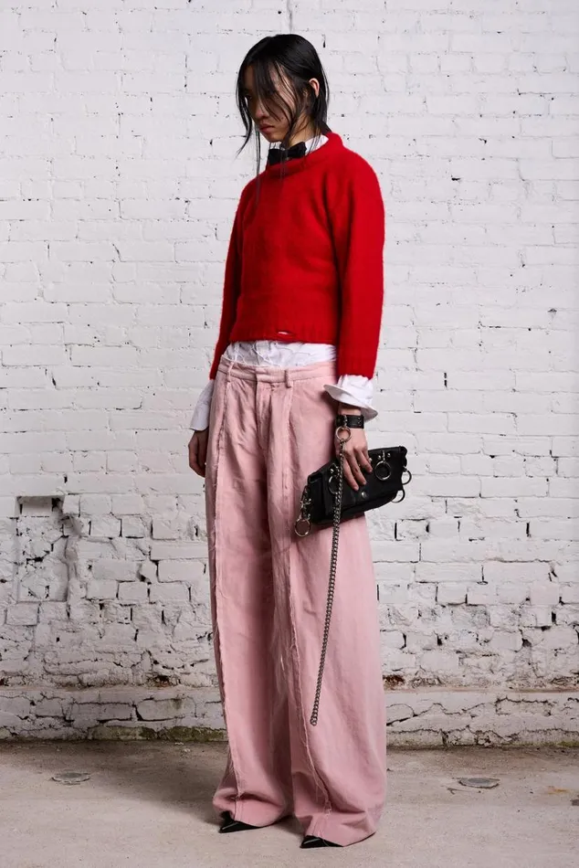 SHRUNKEN CREWNECK 8211 RED Women R13 Sweaters