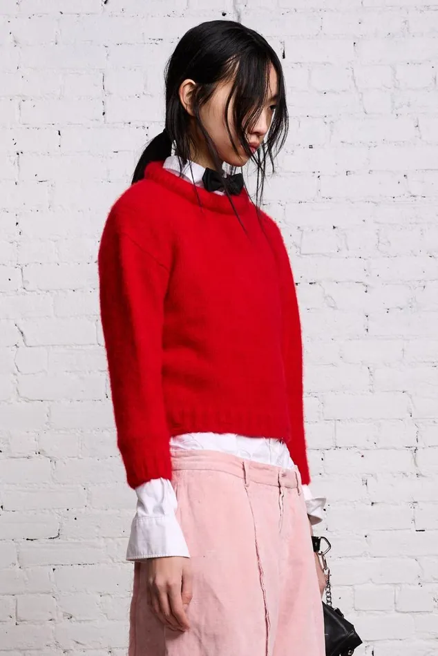 SHRUNKEN CREWNECK 8211 RED Women R13 Sweaters