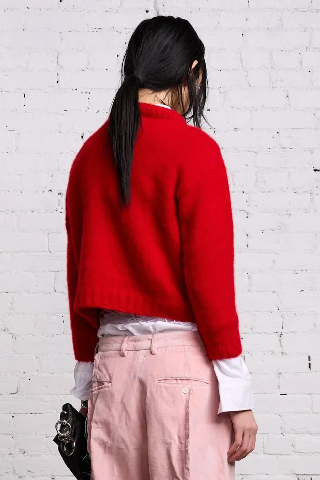 SHRUNKEN CREWNECK 8211 RED Women R13 Sweaters