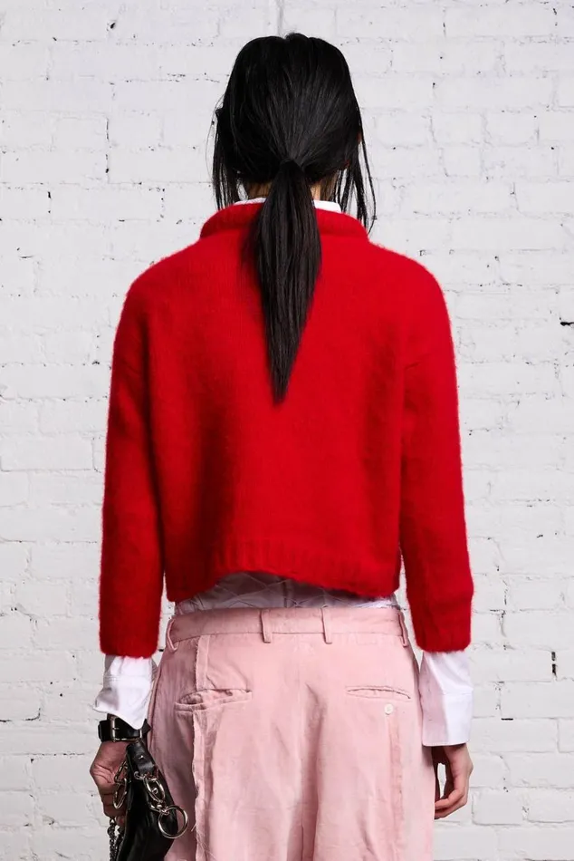 SHRUNKEN CREWNECK 8211 RED Women R13 Sweaters