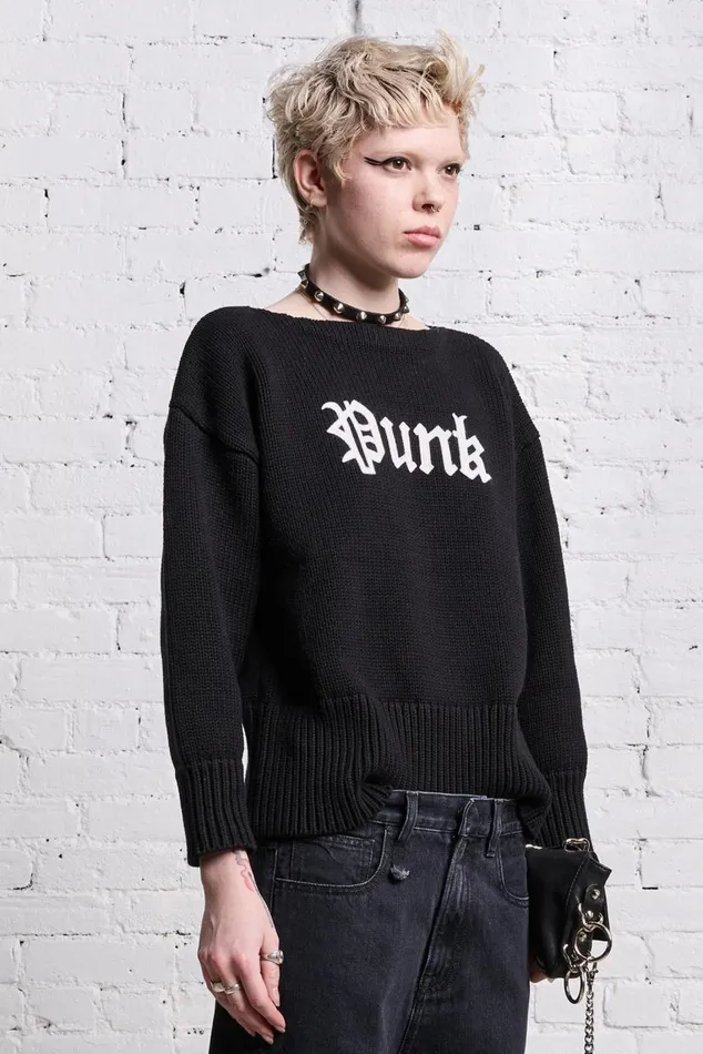 SHRUNKEN PUNK SWEATER 8211 GOTHIC BLACK Women R13 Sweaters