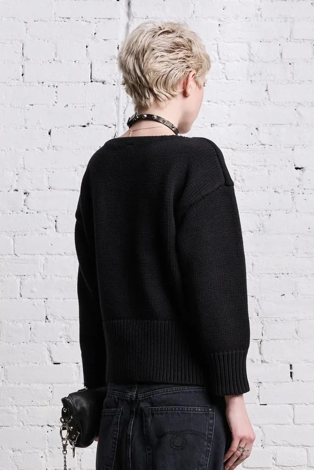SHRUNKEN PUNK SWEATER 8211 GOTHIC BLACK Women R13 Sweaters