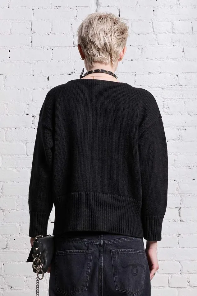 SHRUNKEN PUNK SWEATER 8211 GOTHIC BLACK Women R13 Sweaters