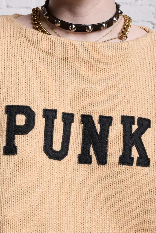 SHRUNKEN PUNK SWEATER 8211 VINTAGE BEIGE Women R13 Sweaters