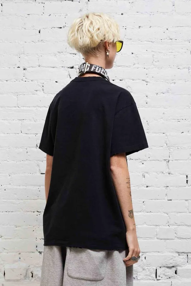 SKATE BOY T 8211 BLACK Women R13 Tops