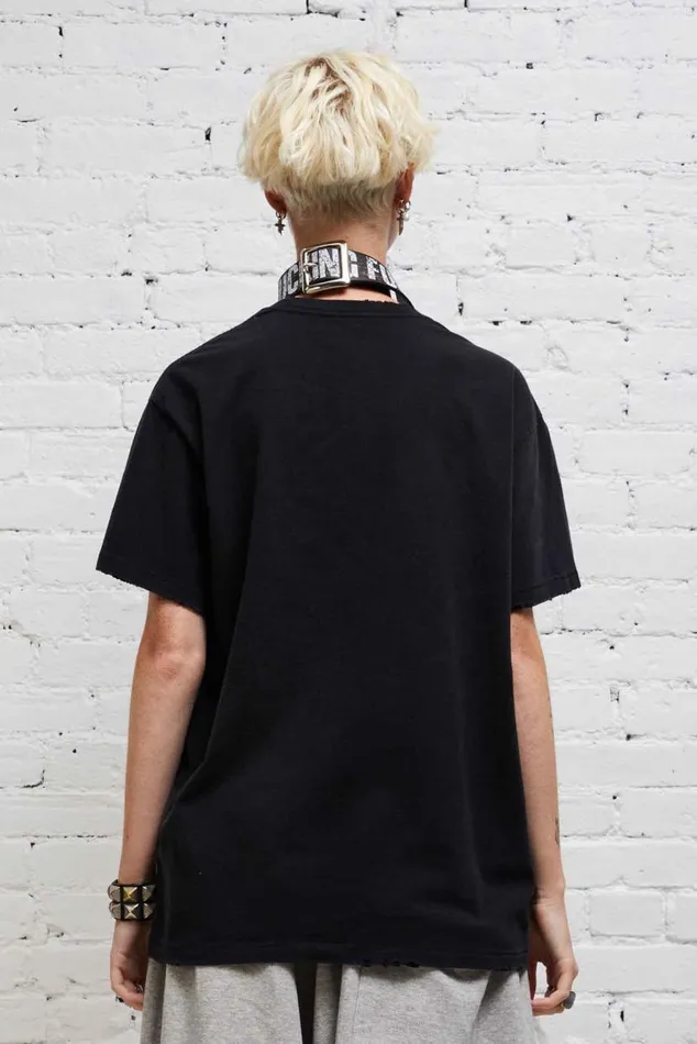 SKATE BOY T 8211 BLACK Women R13 Tops