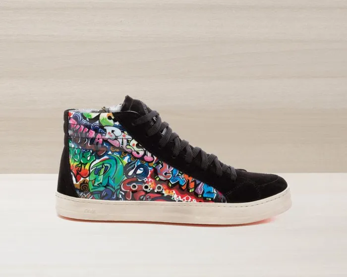 Skate GraffitiBlack Women P448 High Tops