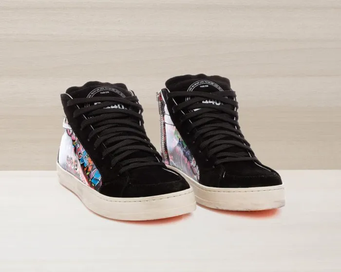 Skate GraffitiBlack Women P448 High Tops Skate GraffitiBlack Women P448 High Tops