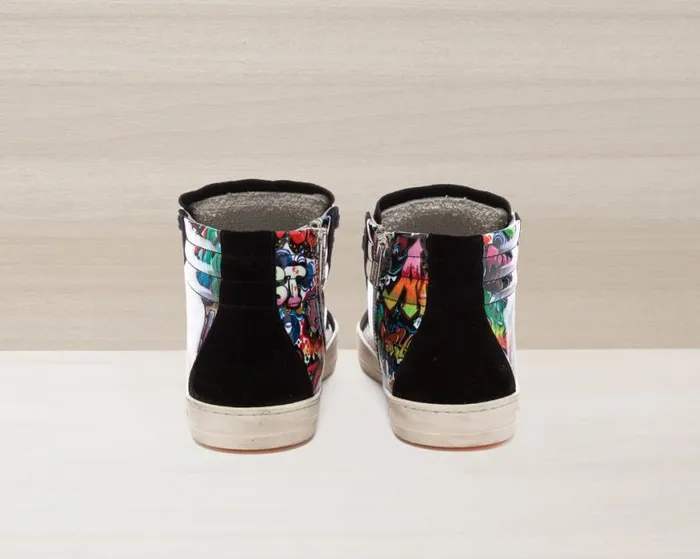 Skate GraffitiBlack Women P448 High Tops Skate GraffitiBlack Women P448 High Tops