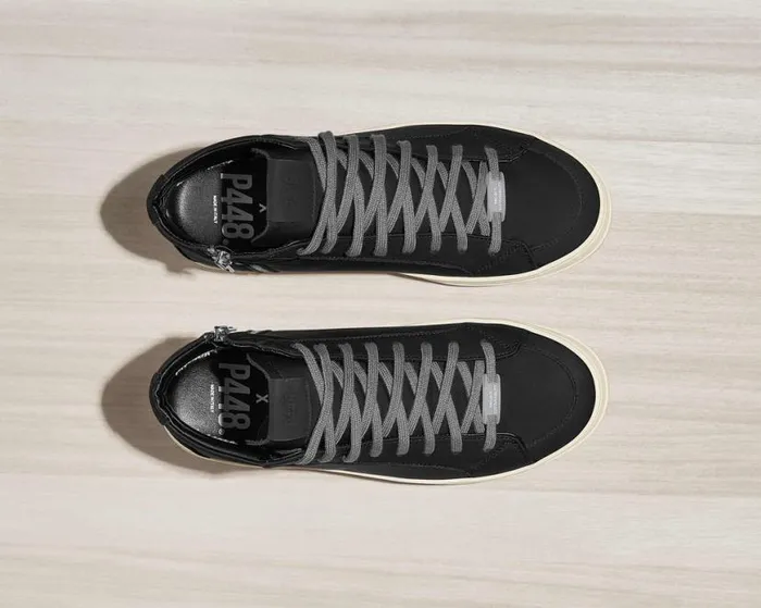 Skate Recycled Black WomenMen P448 High Tops