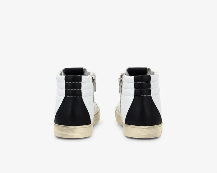 Skate Recycled WhiteBlack Women P448 High Tops Skate Recycled WhiteBlack Women P448 High Tops