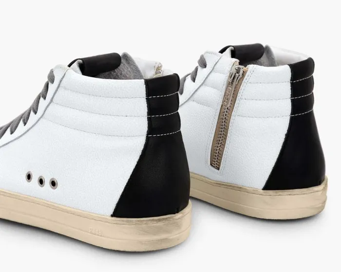 Skate Recycled WhiteBlack Women P448 High Tops Skate Recycled WhiteBlack Women P448 High Tops