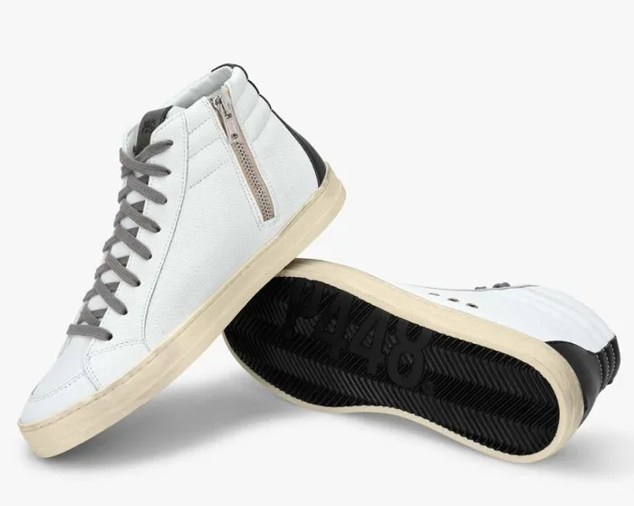 Skate Recycled WhiteBlack Women P448 High Tops Skate Recycled WhiteBlack Women P448 High Tops