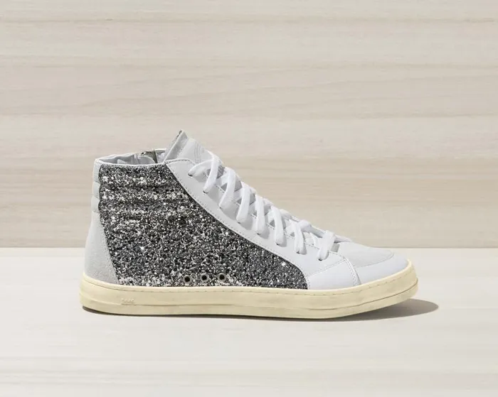 Skate Recycled WhiteSilver Women P448 High Tops