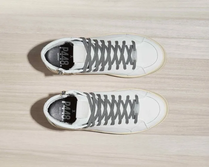 Skate Recycled White WomenMen P448 High Tops