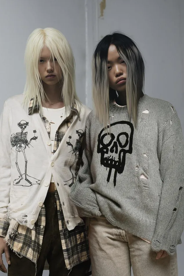 SKELETAL CARDIGAN 8211 WHITE Women R13 Sweaters