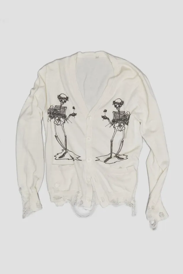 SKELETAL CARDIGAN 8211 WHITE Women R13 Sweaters