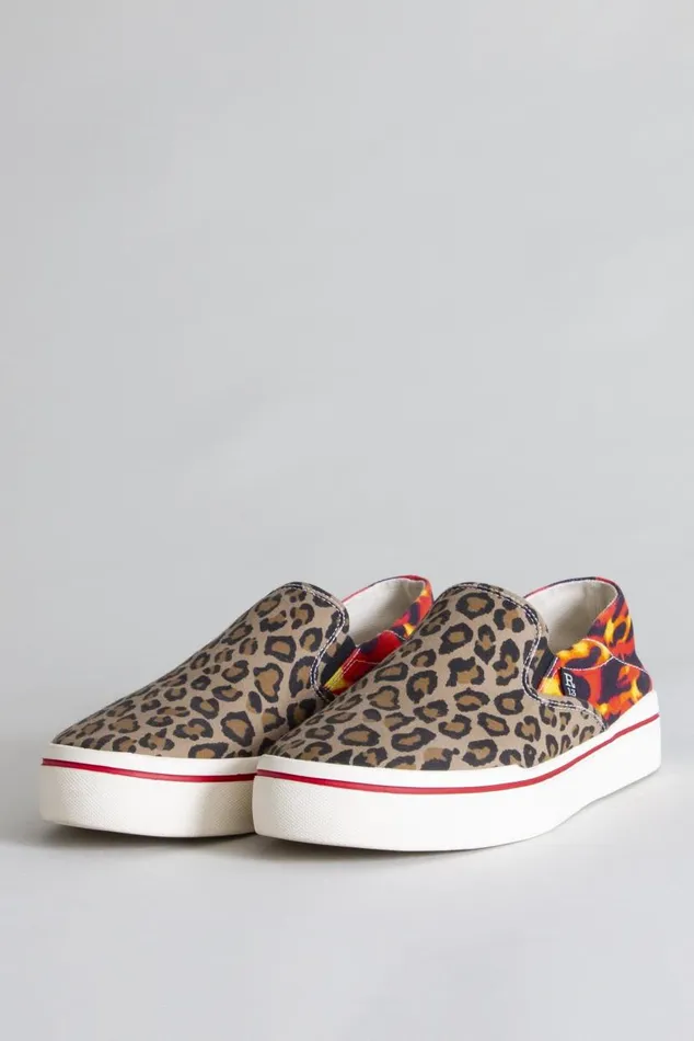 SLIP ON SNEAKER 8211 FLAMESLEOPARD Men R13 Footwear