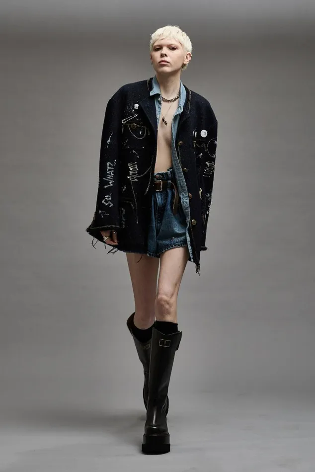 SLOUCH CHORE JACKET 8211 GRAFFITI TWEED Women R13 Jackets and Coats