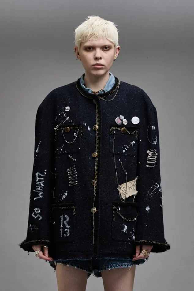 SLOUCH CHORE JACKET 8211 GRAFFITI TWEED Women R13 Jackets and Coats