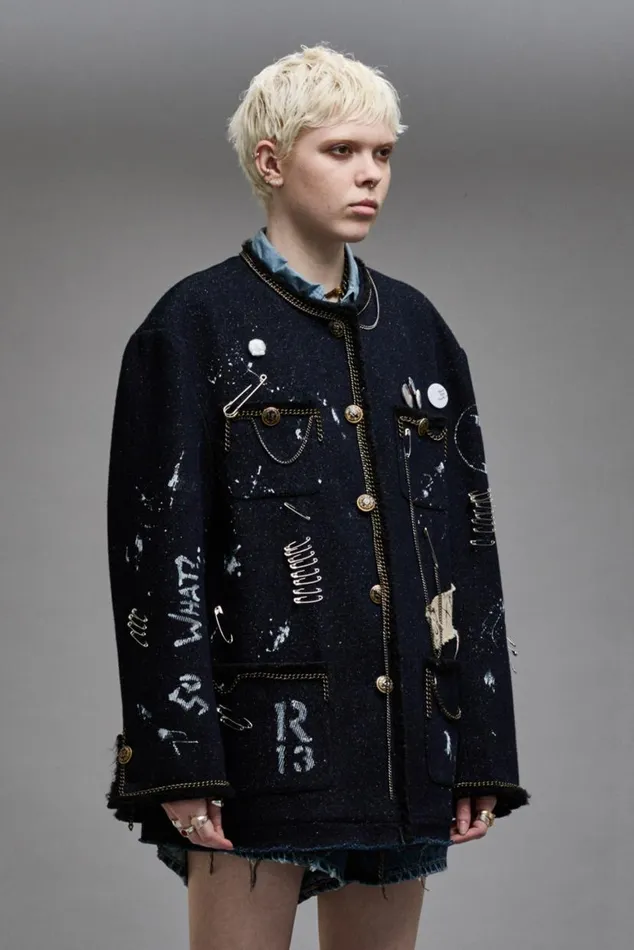 SLOUCH CHORE JACKET 8211 GRAFFITI TWEED Women R13 Jackets and Coats