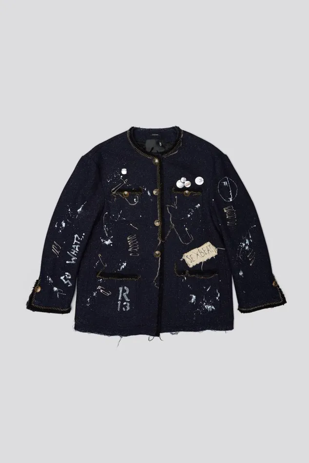 SLOUCH CHORE JACKET 8211 GRAFFITI TWEED Women R13 Jackets and Coats