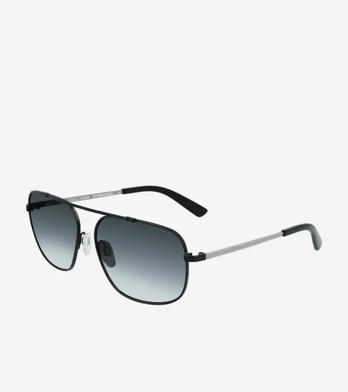 Square Navigator Sunglasses Black MenWomen Cole Haan Sunglasses