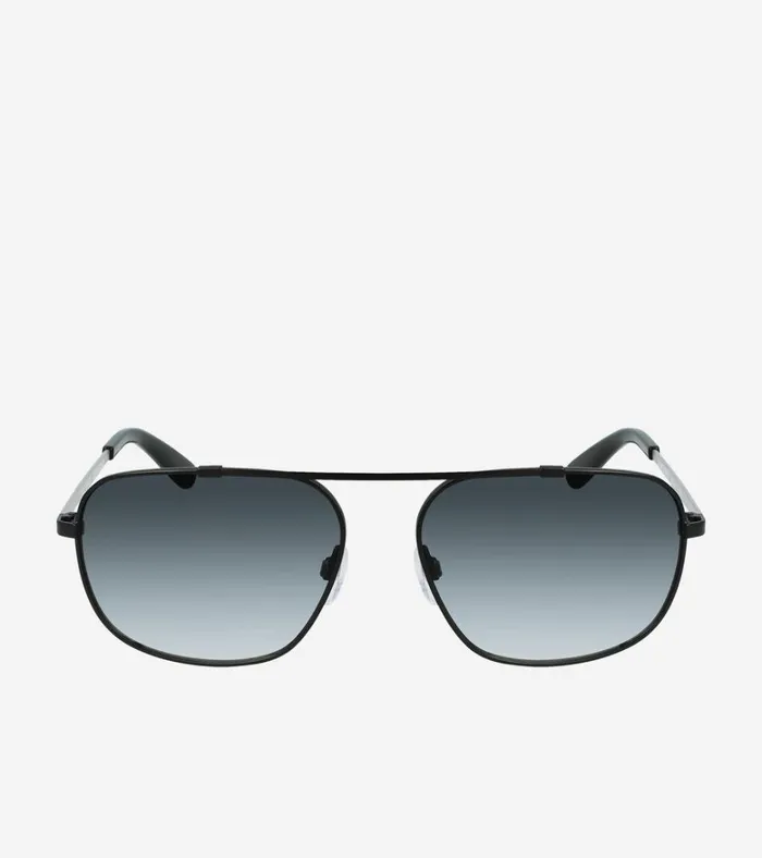 Square Navigator Sunglasses Black MenWomen Cole Haan Sunglasses