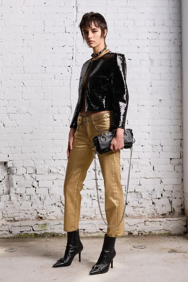 SQUARE SHOULDER SEQUIN JACKET 8211 BLACK Women R13 Jackets and Coats