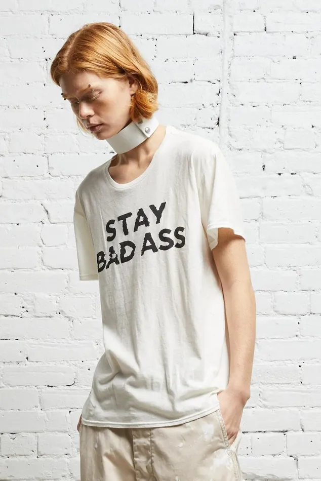 STAY BADASS BOY T 8211 ECRU Women R13 TShirts