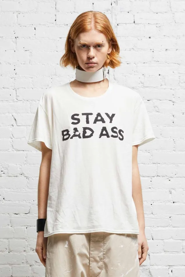 STAY BADASS BOY T 8211 ECRU Women R13 TShirts