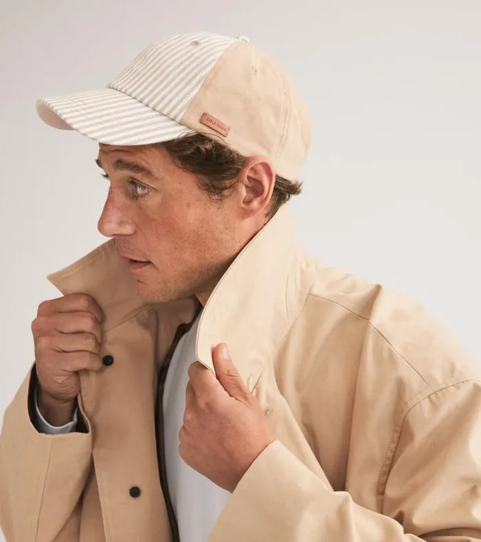 Street Style Baseball Cap Camel Stripe Men Cole Haan Hats