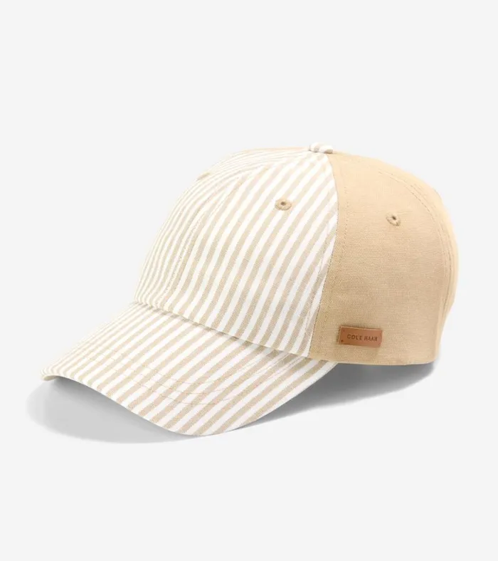 Street Style Baseball Cap Camel Stripe Men Cole Haan Hats