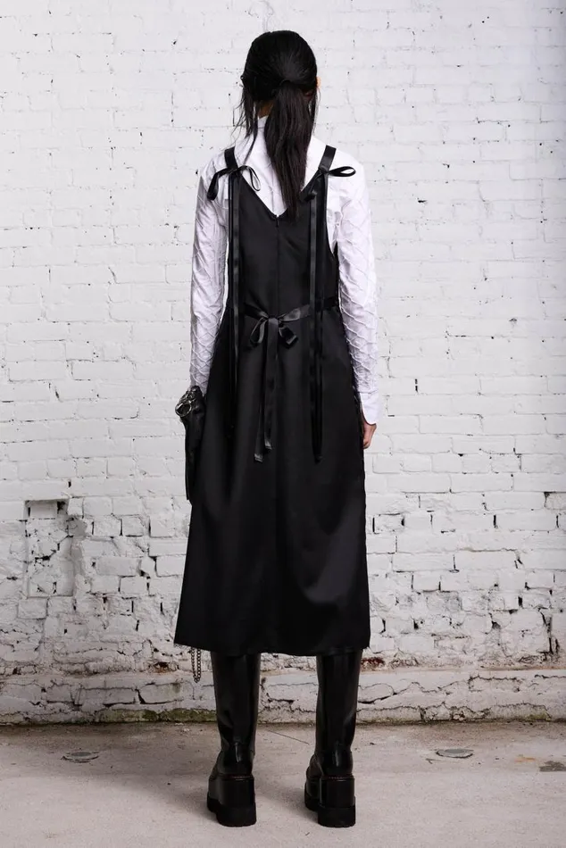 TAPE TIE GRUNGE SLIP 8211 BLACK AND SATIN Women R13 Dresses and Skirts