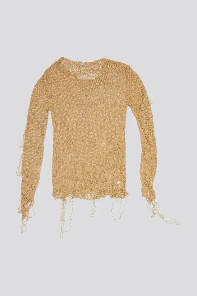 THREADBARE CREWNECK 8211 GOLD Women R13 Sweaters