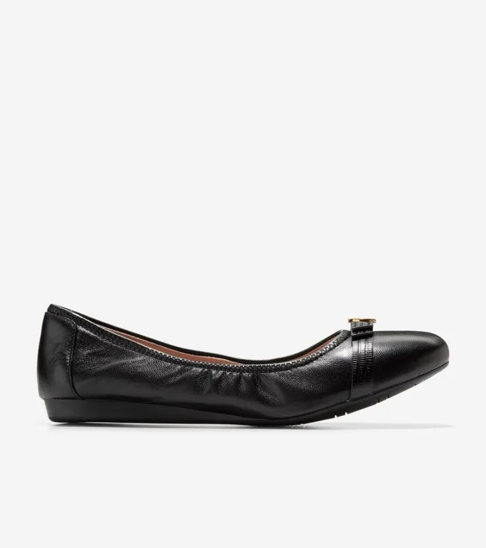 Tova Bow Ballet Black Women Cole Haan Flats and SlipOns