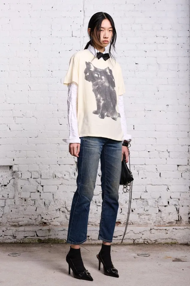 TRIPLE CAT BOY T 8211 ECRU Women R13 Tops