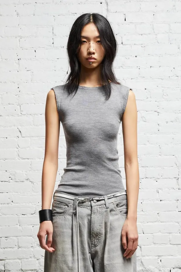 TURTLENECK TWIN SET 8211 MULTIGREY Women R13 Sweaters