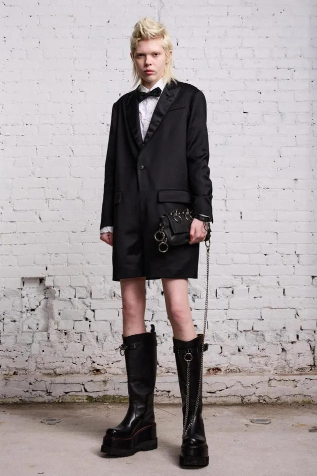 TUXEDO ROMPER 8211 BLACK Women R13 Pants and Shorts
