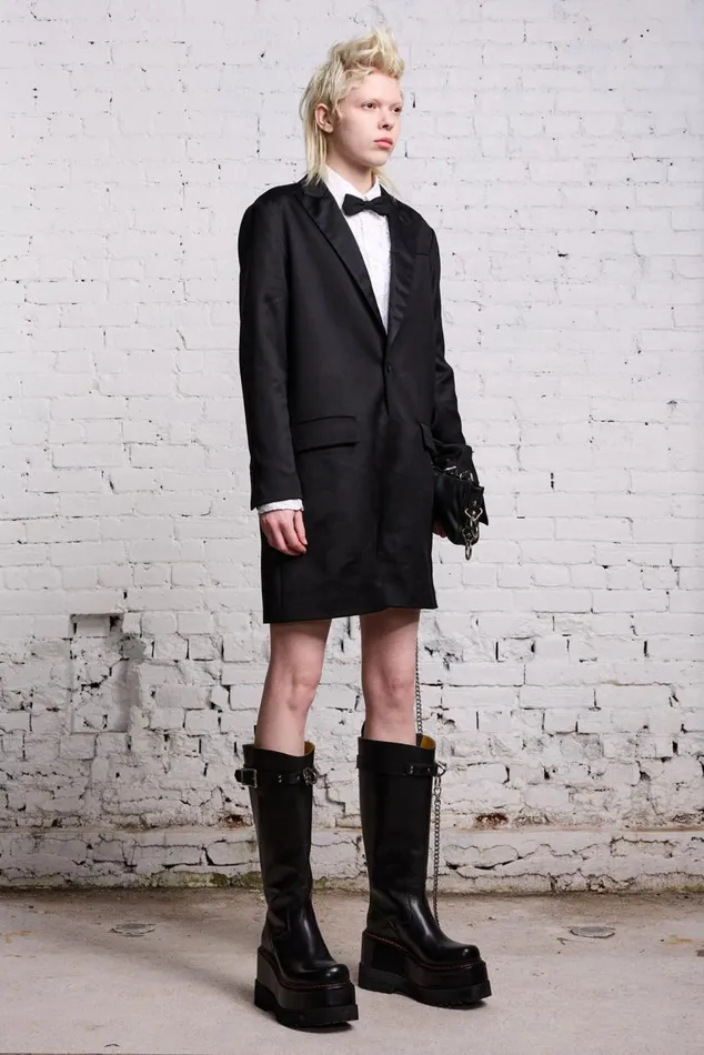 TUXEDO ROMPER 8211 BLACK Women R13 Pants and Shorts