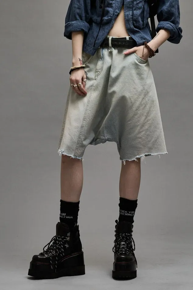 TWISTER SHORT 8211 DENNIS BLUE Women R13 Denim