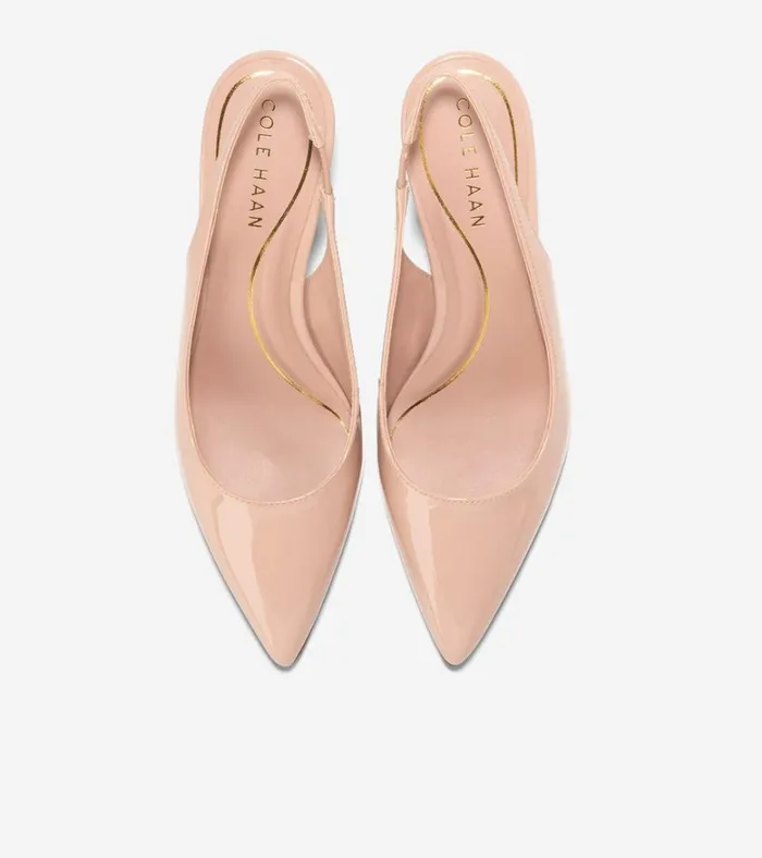 Vandam Sling Back Pumps Brush Patent Women Cole Haan Heels and Pumps