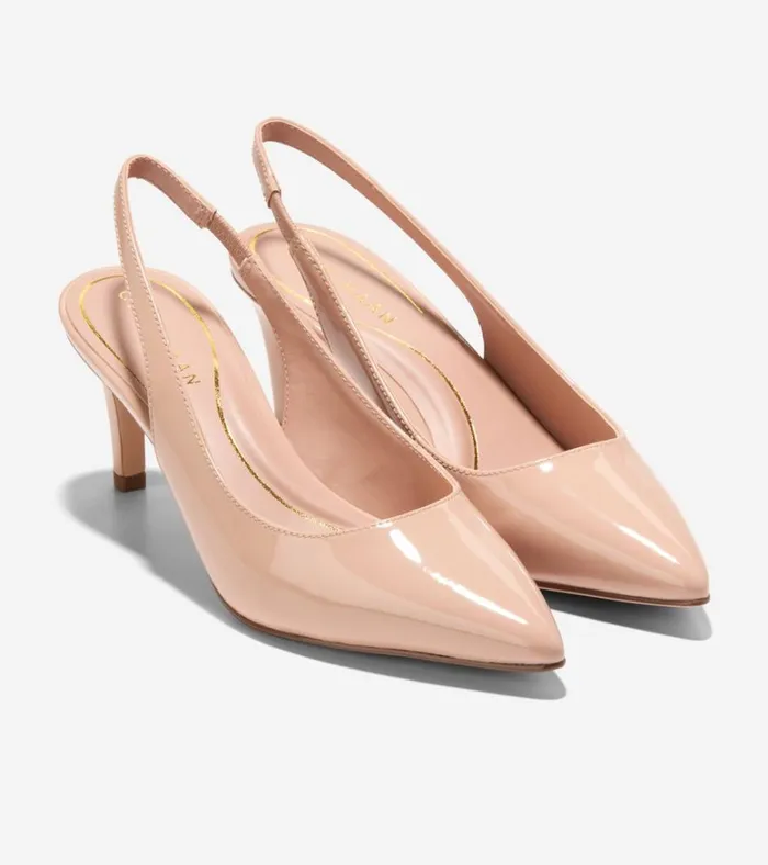 Vandam Sling Back Pumps Brush Patent Women Cole Haan Heels and Pumps