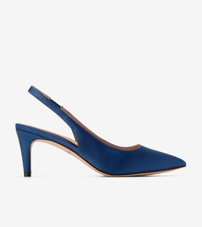 Vandam Sling Back Pumps Navy Blue Women Cole Haan Heels and Pumps