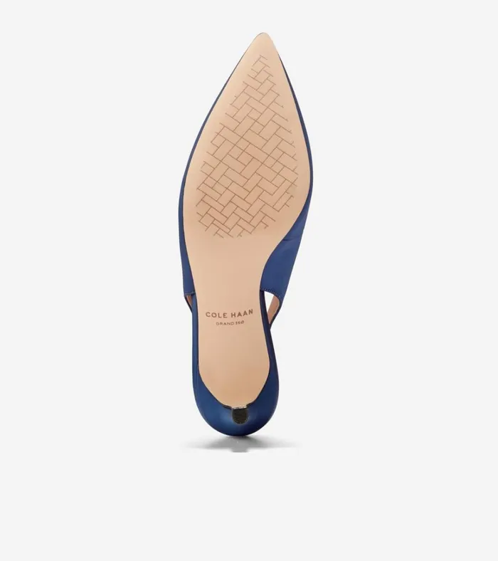 Vandam Sling Back Pumps Navy Blue Women Cole Haan Heels and Pumps