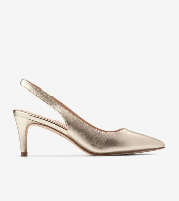 Vandam Sling Back Pumps Soft Gold Women Cole Haan Heels and Pumps
