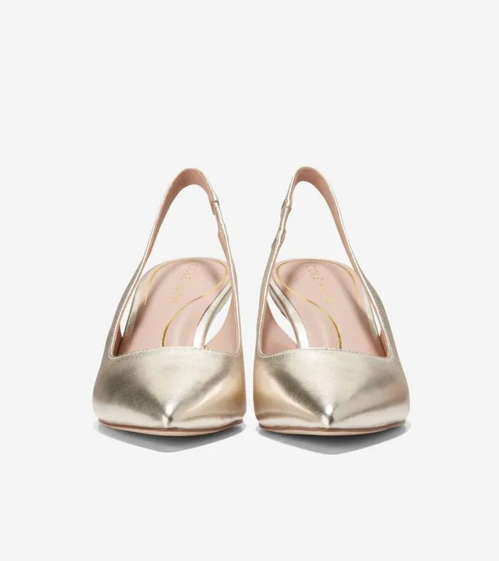 Vandam Sling Back Pumps Soft Gold Women Cole Haan Heels and Pumps